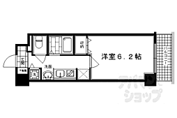 阪急京都本線 京都河原町駅 徒歩7分の賃貸マンション 4階1Kの間取り