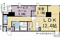ＳＴＡＮＤＺ京都二条 6階1SLDKの間取り