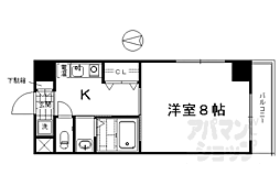 JR東海道・山陽本線 京都駅 徒歩6分の賃貸マンション 9階1Kの間取り
