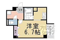 京阪本線 祇園四条駅 徒歩3分の賃貸マンション 3階1Kの間取り