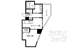 ハーモニアス西大路 7階1DKの間取り