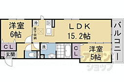 カーサ小米 2LDKの間取図画像