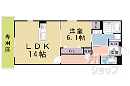 COMFY COURE五条西洞院 1LDKの間取図画像