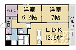 ＳＩＬＫ　ＨＯＵＳＥとなみ　3号館 501 5階2LDKの間取り