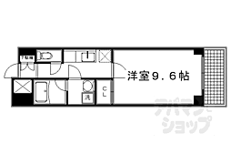 ヴァンウエスト 1Kの間取図画像
