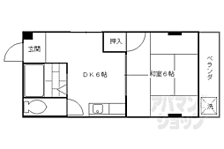 レジデンスSY 1DKの間取図画像