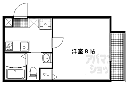 フラッティ吉野町A 1Kの間取図画像