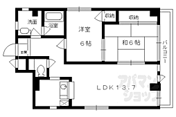 グランドール・ゼニカ 2LDKの間取図画像