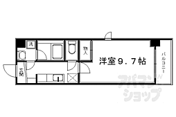 ヴァンウエスト 1Kの間取図画像