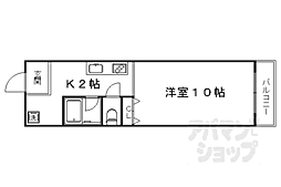 サンハイツ西 1Kの間取図画像