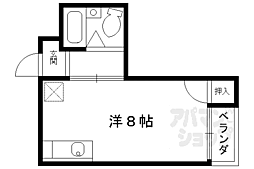 グロリアス杉本 ワンルームの間取図画像