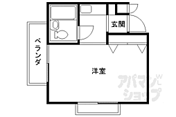 ピノハウス 1Kの間取図画像