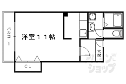 アルテハイム四条大宮 1Kの間取図画像