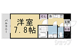 ダイワグレイスメゾン京都西七条 1Kの間取図画像