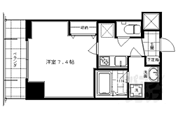 クリスタルグランツ京都御所西 1Kの間取図画像