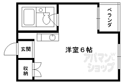 エイブル創久二人司 1Kの間取図画像
