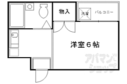 北浅ハイツ 1Kの間取図画像