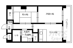 コンソナンス西紀 2DKの間取図画像