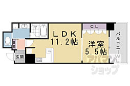 リーガル京都西陣2 1LDKの間取図画像