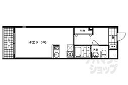 珠光ビル四条大宮2 1Kの間取図画像