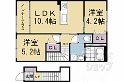 リヴィエール壬生 2LDKの間取図画像