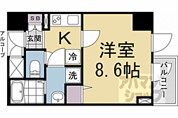 DC.Garden京都西 1Kの間取図画像
