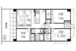 クレヴィア京都四条後院通 3LDKの間取図画像