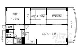 壬生川団地 3LDKの間取図画像