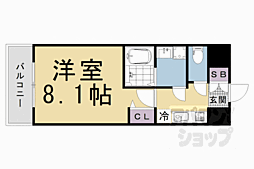 ダイワグレイスメゾン京都西七条 1Kの間取図画像