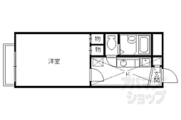 バッハロン 1Kの間取図画像