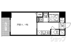 ジョイシティ二条城前 1Kの間取図画像