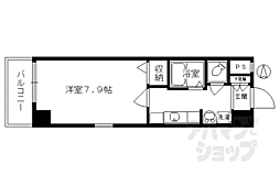 ロイヤルシティー西大路 1Kの間取図画像