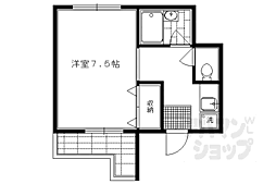 寿苑ビル 1Kの間取図画像