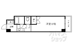 サンハイツ西 1Kの間取図画像