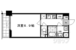 エスライズ京都河原町 1Kの間取図画像