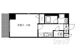 アスヴェル京都二条駅前2 1Kの間取図画像