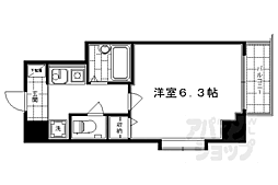 ベラジオ四条堀川 1Kの間取図画像