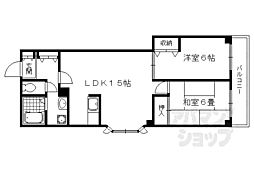 パレス西賀茂 2LDKの間取図画像
