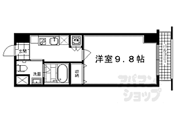 クリスタルグランツ京都高辻 1Kの間取図画像