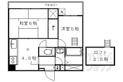 ウエストスクエア 2DKの間取図画像