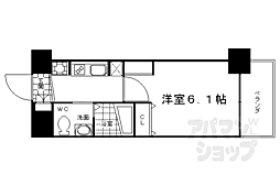 エステムプラザ京都御所ノ内レギア 1Kの間取図画像
