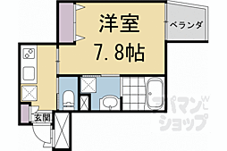 ロータス京都西大路 1Kの間取図画像