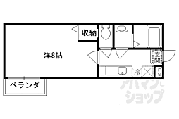 フラッティ西本願寺 1Kの間取図画像