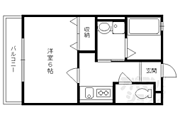 U-ハイツ 1Kの間取図画像