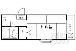 コーポエトワール 1Kの間取図画像