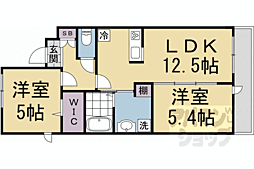 attrice円町(アトリーチェ円町) 2LDKの間取図画像