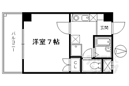 ファリオ四条 1Kの間取図画像
