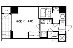 クリスタルグランツ京都御所西 1Kの間取図画像