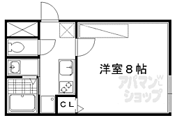アークリード千本今出川 1Kの間取図画像