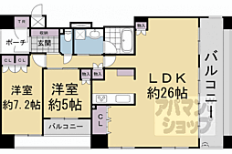 アンビエント京都駅前 2LDKの間取図画像